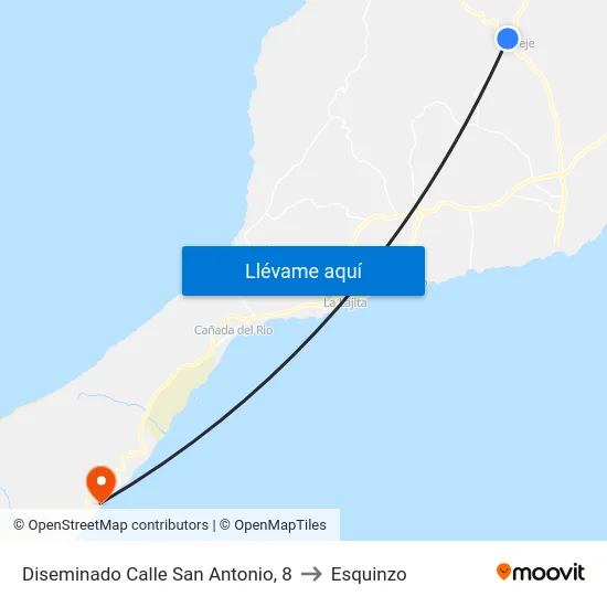 Diseminado Calle San Antonio, 8 to Esquinzo map