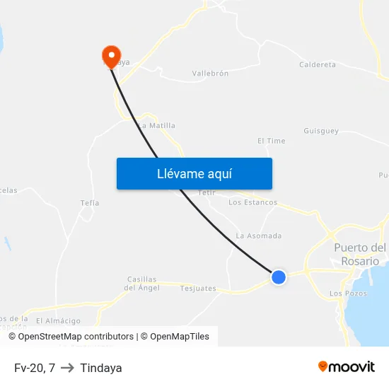 Fv-20, 7 to Tindaya map