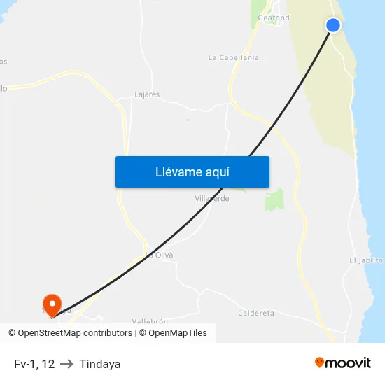 Fv-1, 12 to Tindaya map