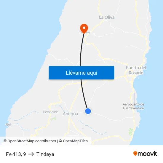 Fv-413, 9 to Tindaya map