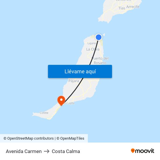 Avenida Carmen to Costa Calma map