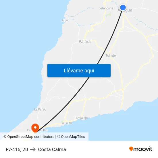 Fv-416, 20 to Costa Calma map