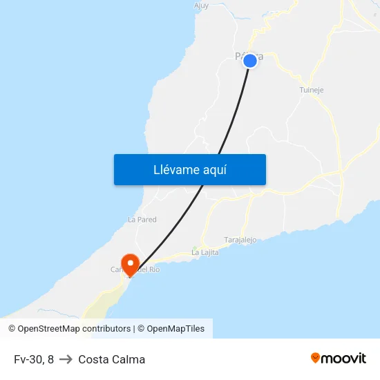Fv-30, 8 to Costa Calma map