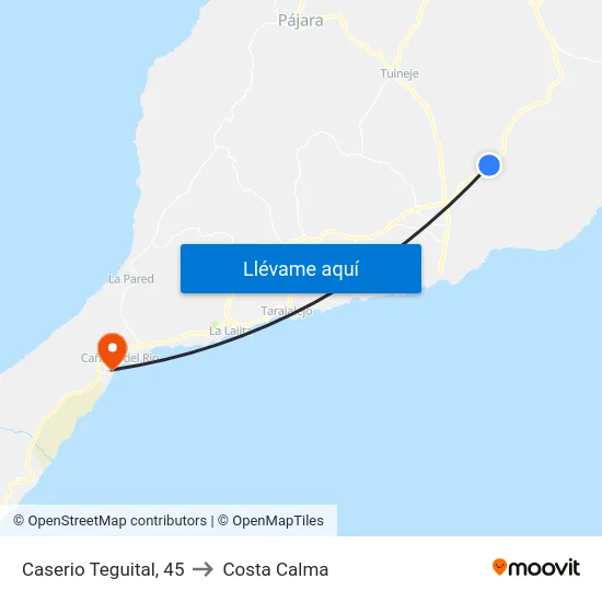 Caserio Teguital, 45 to Costa Calma map