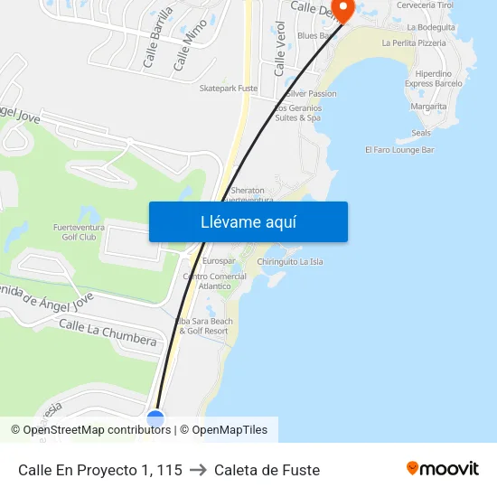Calle En Proyecto 1, 115 to Caleta de Fuste map