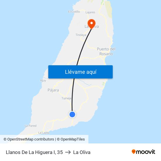 Llanos De La Higuera I, 35 to La Oliva map