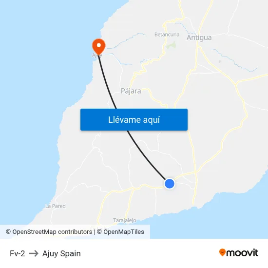 Fv-2 to Ajuy Spain map