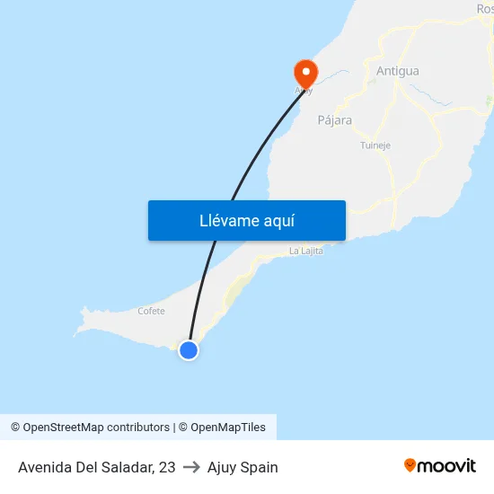 Avenida Del Saladar, 23 to Ajuy Spain map