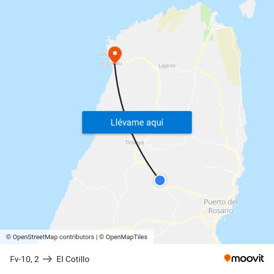 Fv-10, 2 to El Cotillo map