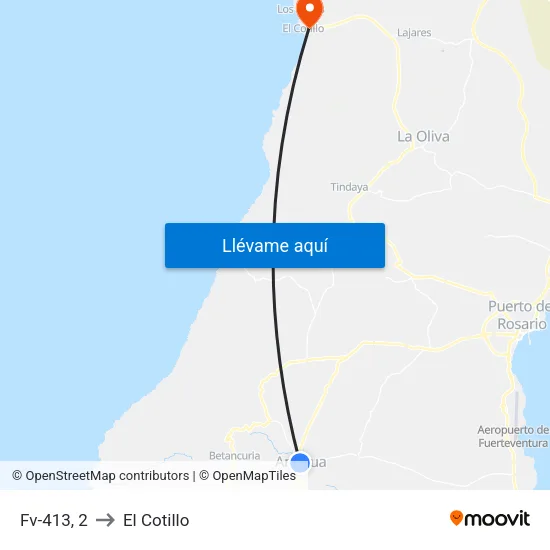 Fv-413, 2 to El Cotillo map