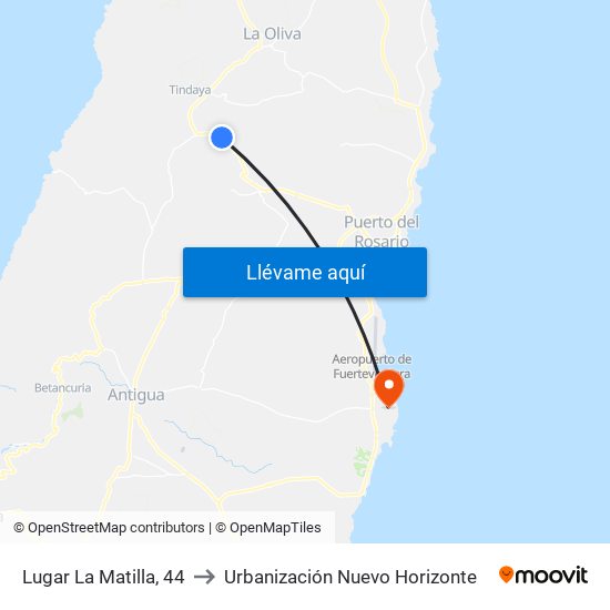 Lugar La Matilla, 44 to Urbanización Nuevo Horizonte map