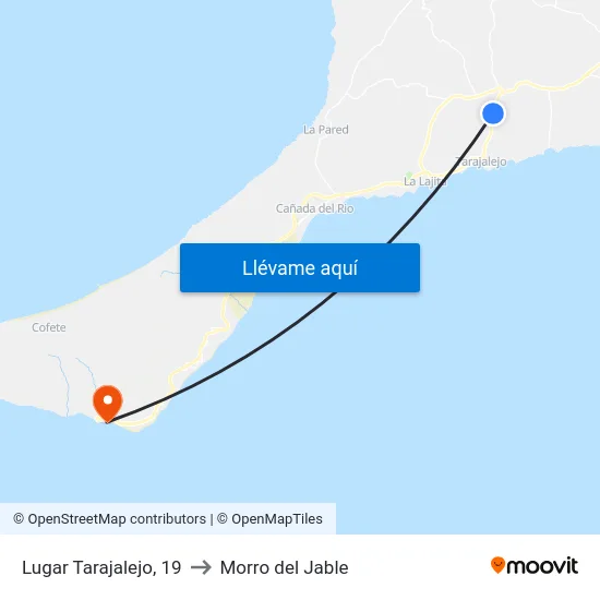 Lugar Tarajalejo, 19 to Morro del Jable map