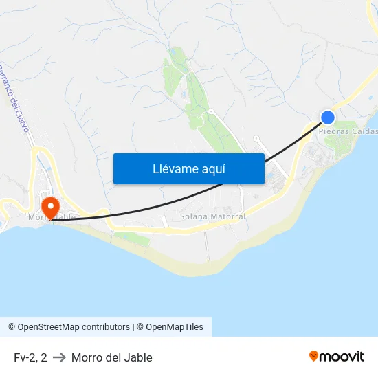 Fv-2, 2 to Morro del Jable map