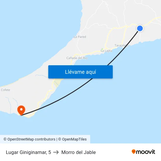 Lugar Giniginamar, 5 to Morro del Jable map