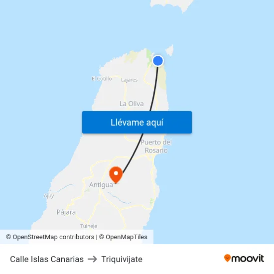 Calle Islas Canarias to Triquivijate map