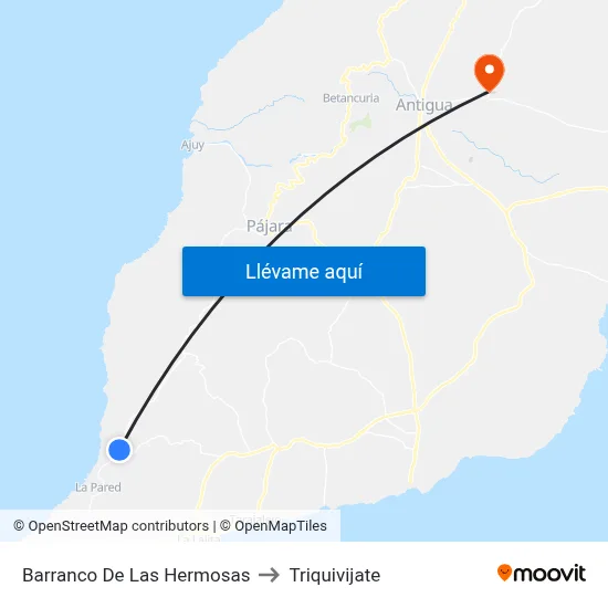Barranco De Las Hermosas to Triquivijate map