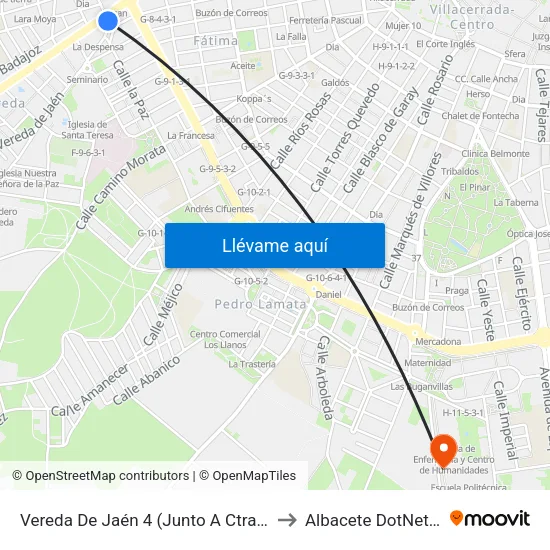 Vereda De Jaén 4 (Junto A Ctra. Jaén) to Albacete DotNetClub map