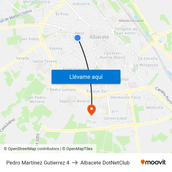 Pedro Martínez Gutierrez 4 to Albacete DotNetClub map