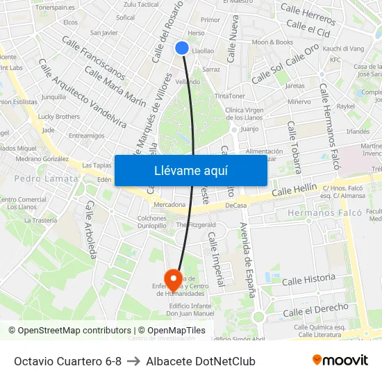 Octavio Cuartero 6-8 to Albacete DotNetClub map