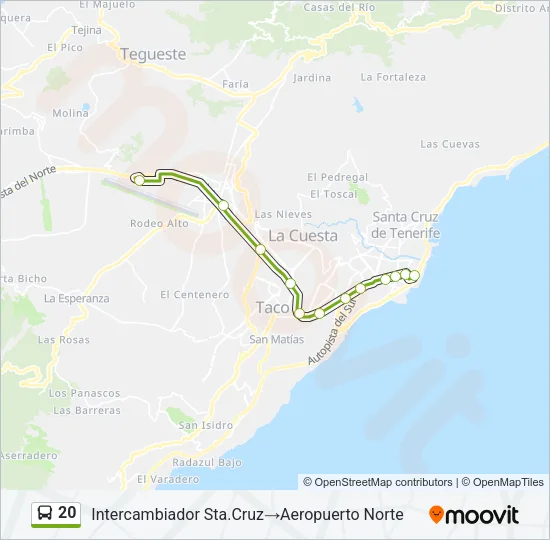 20 Bus Line Map