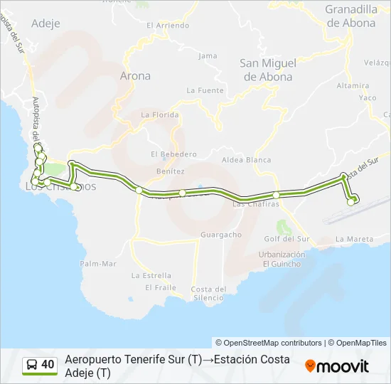 40 Bus Line Map