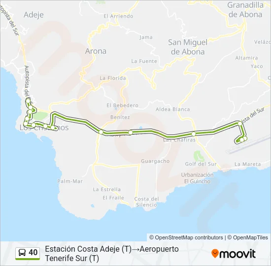 40 Bus Line Map