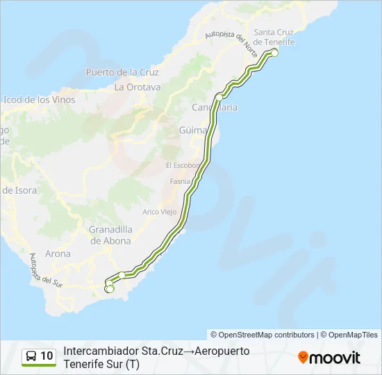 10 Bus Line Map