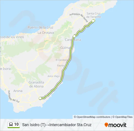10 Bus Line Map
