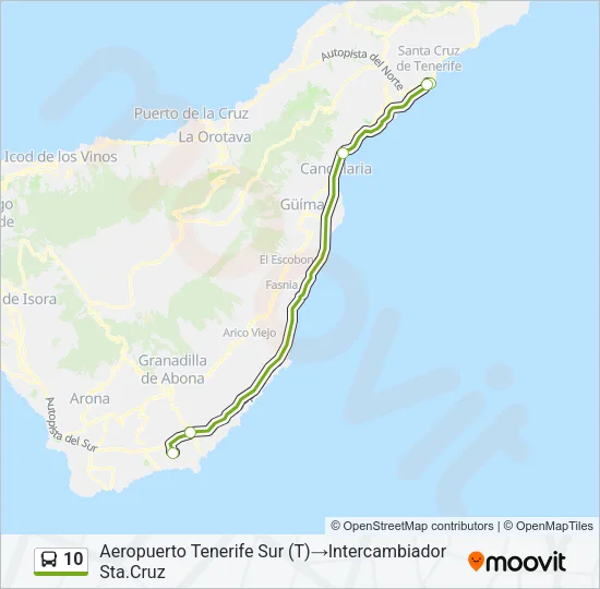 10 Bus Line Map