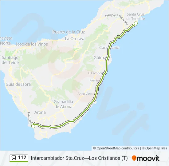 112 Bus Line Map