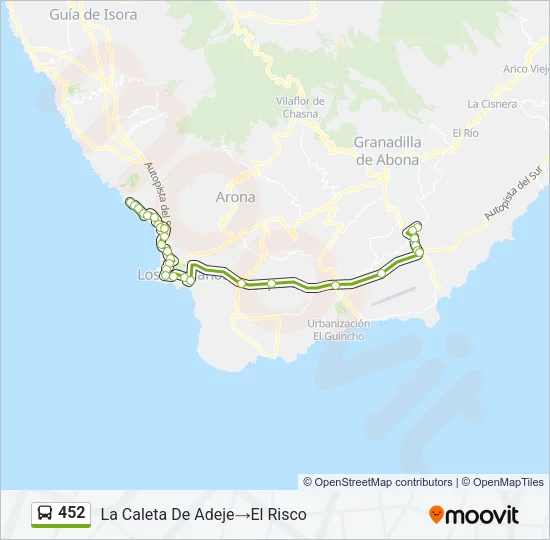 452 Bus Line Map