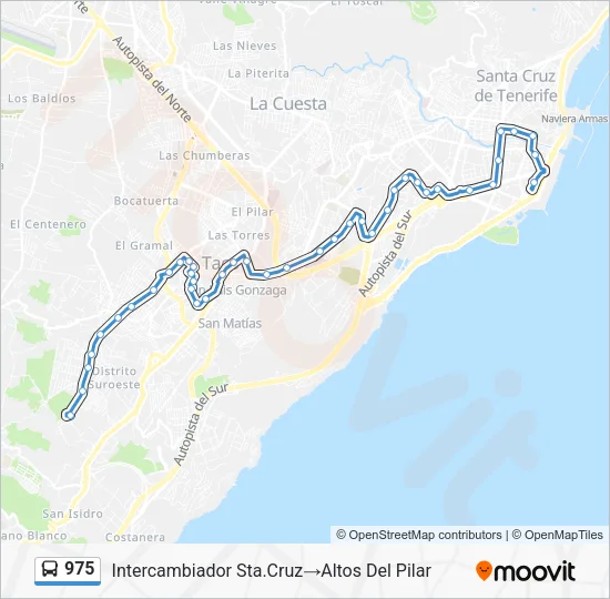 975 Bus Line Map