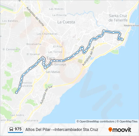 975 Bus Line Map
