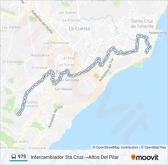 975 Bus Line Map
