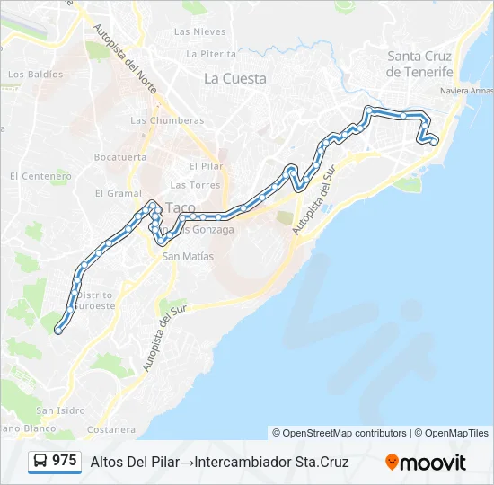 975 Bus Line Map