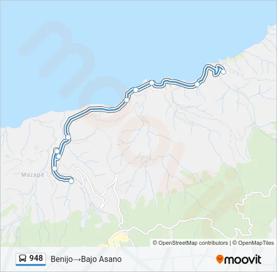 948 Bus Line Map