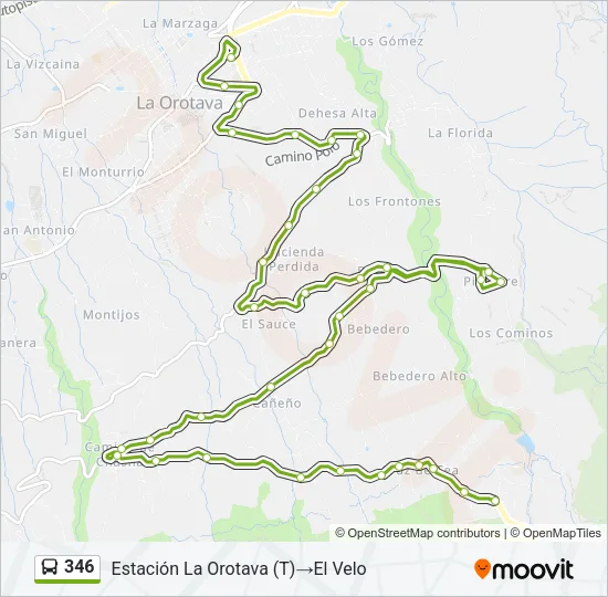 346 Bus Line Map