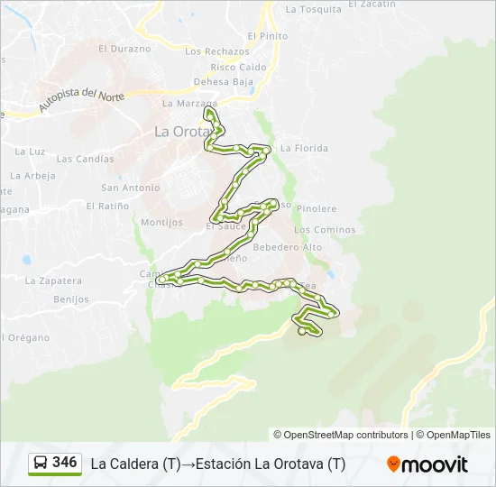 346 Bus Line Map