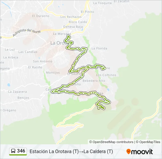 346 Bus Line Map