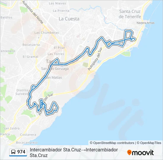974 Bus Line Map