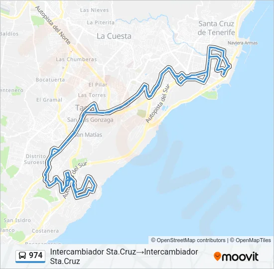 974 Bus Line Map