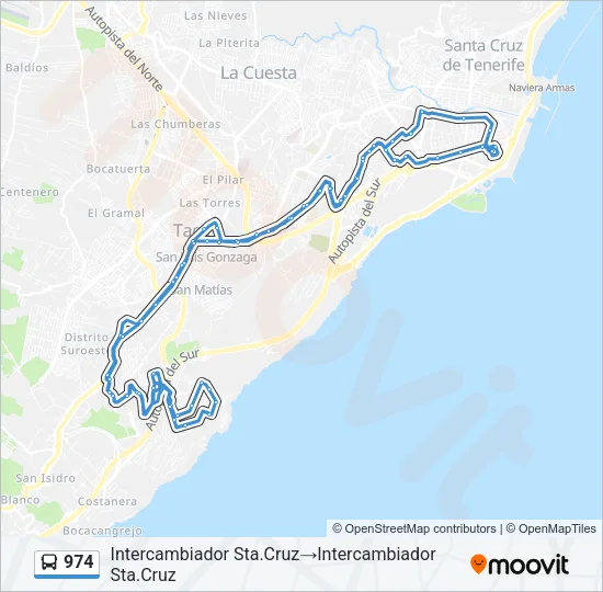 974 Bus Line Map
