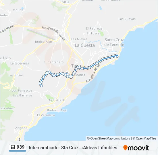 939 Bus Line Map