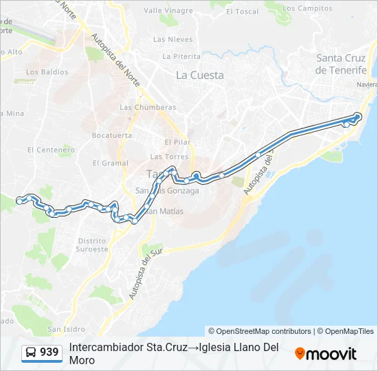939 Bus Line Map