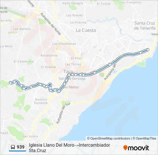 939 Bus Line Map