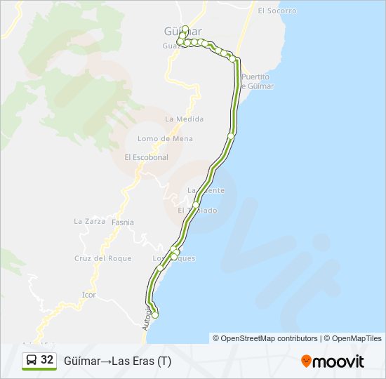 32 bus Mapa de línia