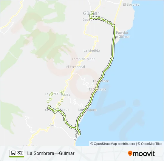 32 Bus Line Map