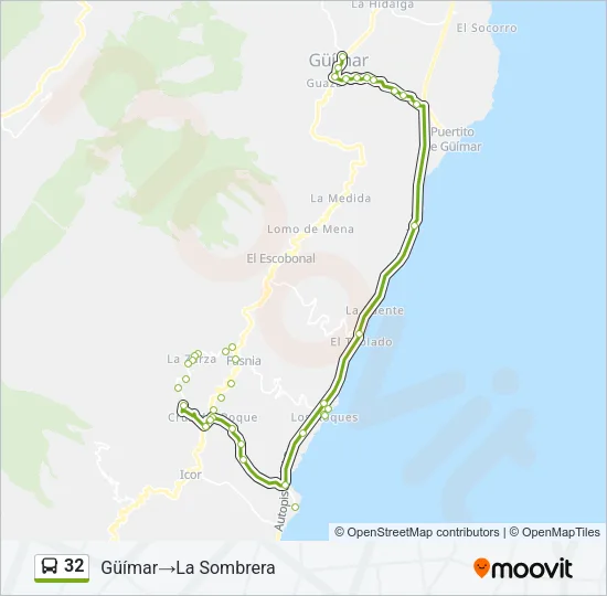 32 Bus Line Map