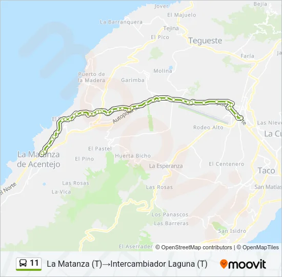 11 Bus Line Map