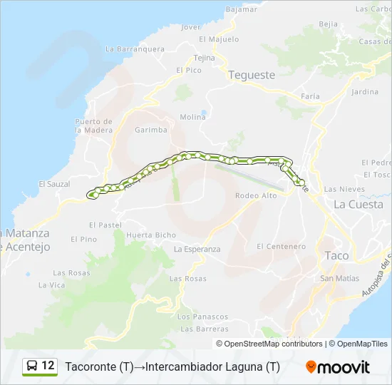 12 Bus Line Map